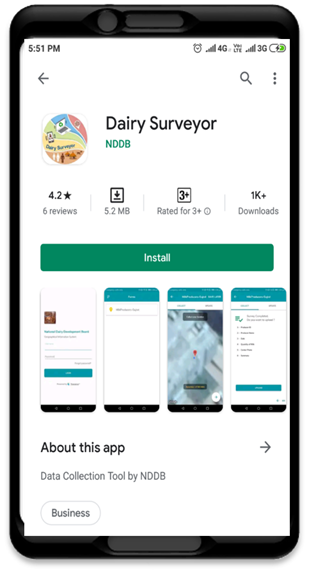 Dairy Surveyor App - Install