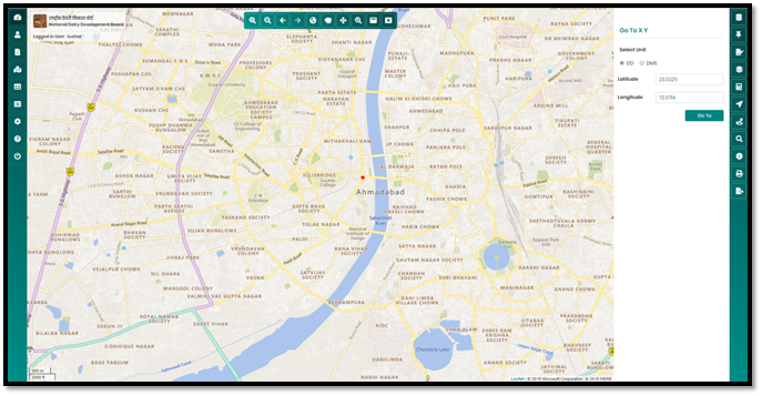 Fig. 5: Using GPS coordinates to plot a location on map